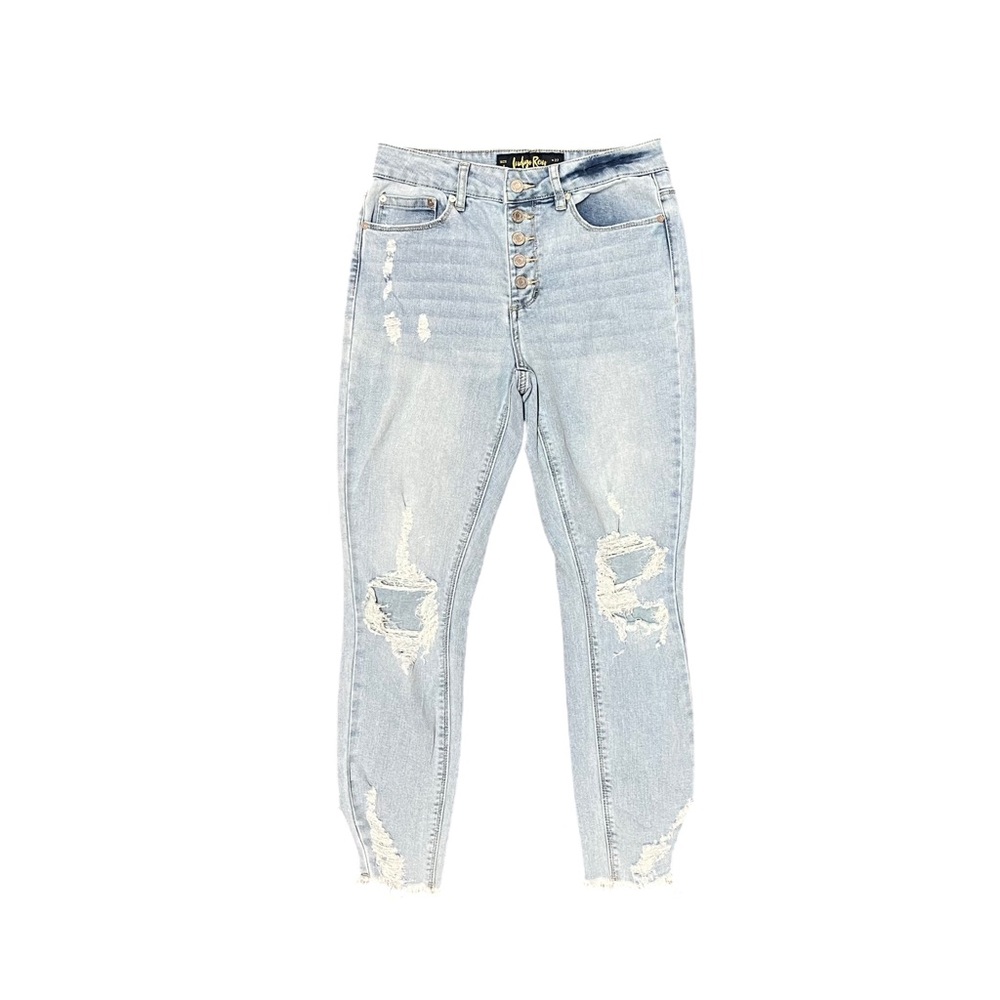 Indigo Rein ripped light wash skinny jeans